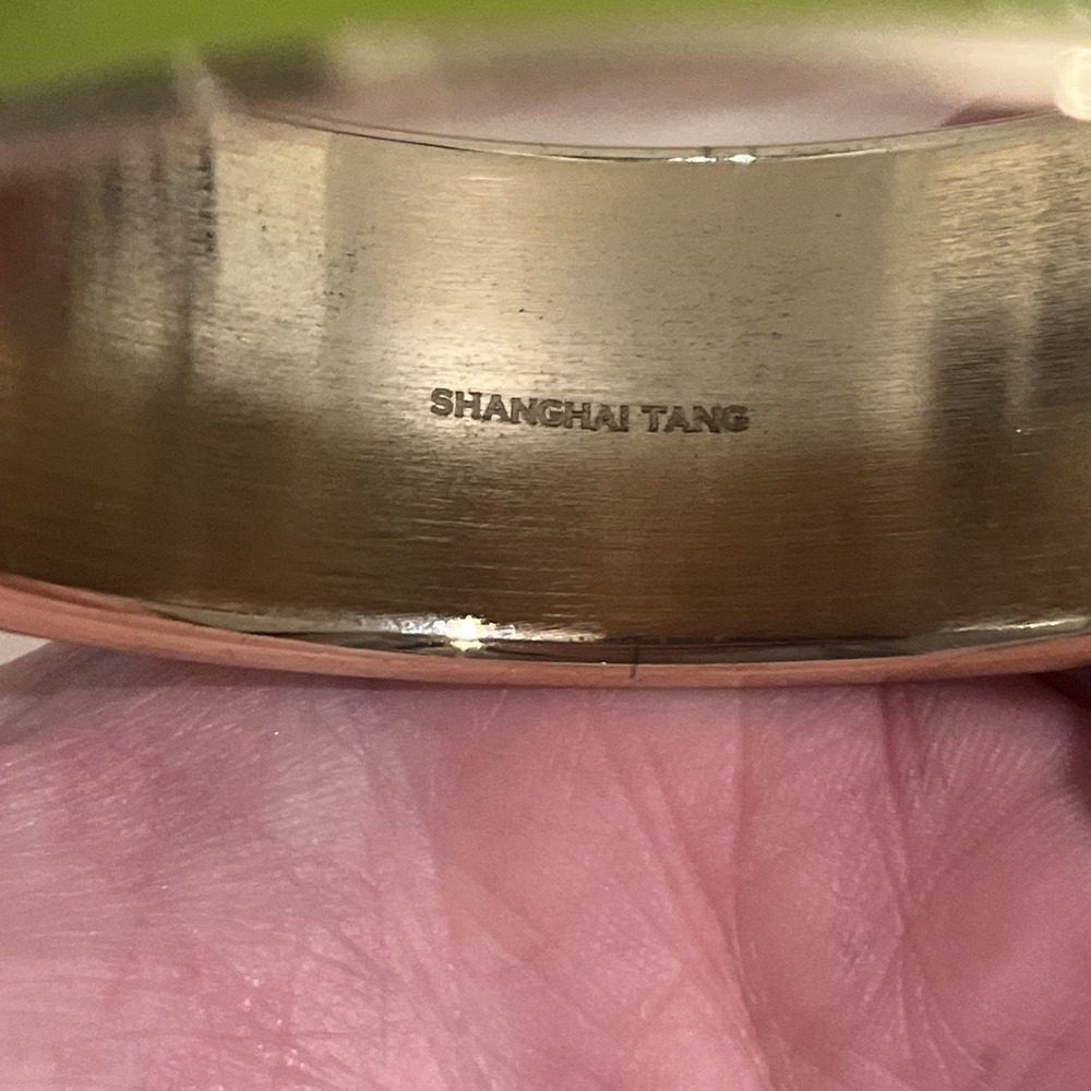Shanghai Tang Green and Gold Enamel Bangle Bracelet - Picture 7 of 9